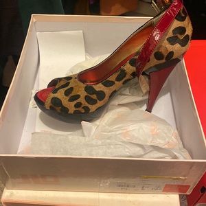 Jlo Wedge calf hair leopard shoes. Worn a few times. In great condition!